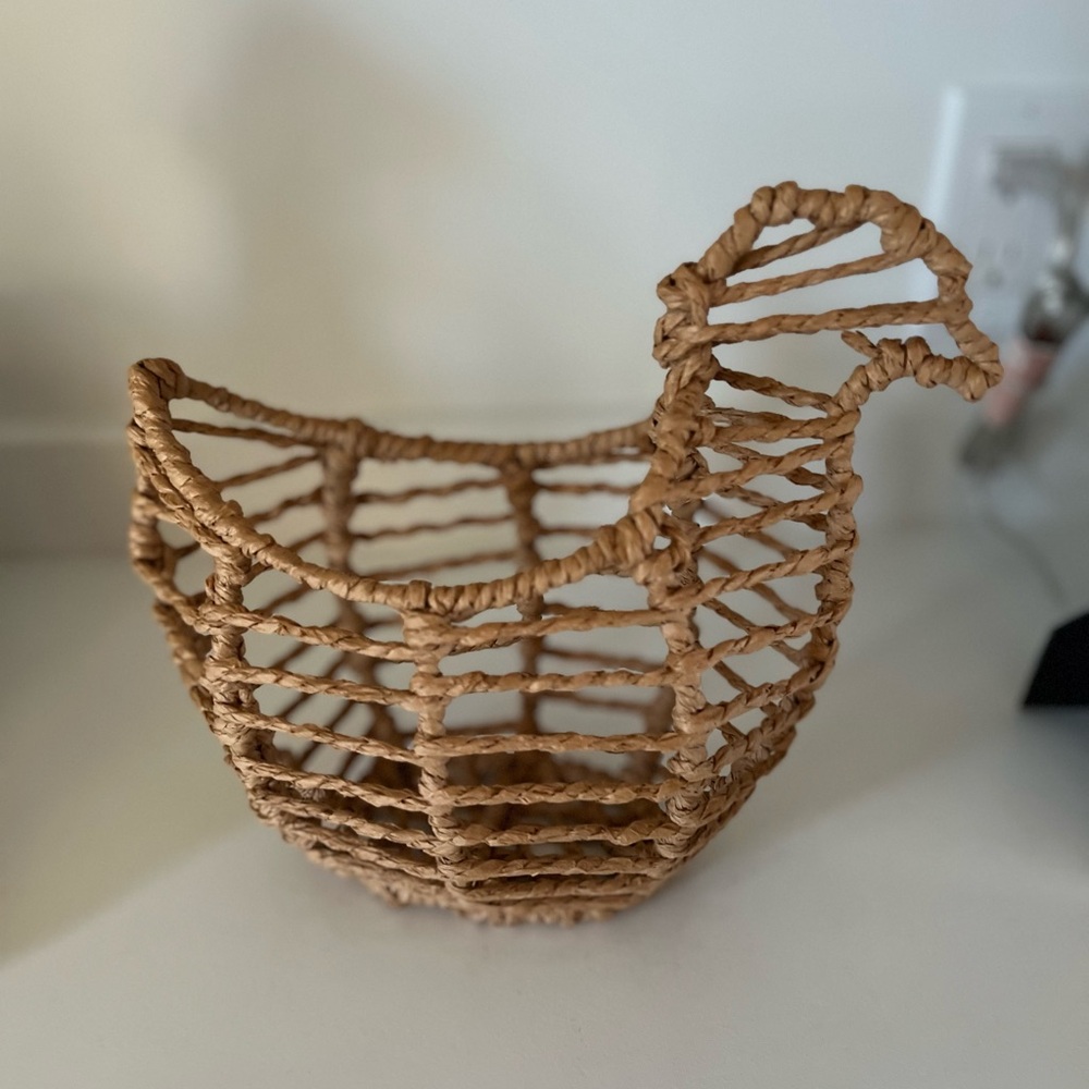 Vintage duck basket. Can be used for a plant or just a simple decoration.